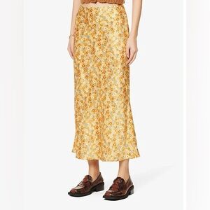 NWOT Reformation 100% silk Layla Skirt